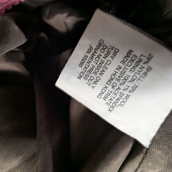 Vtg Express Wool Blend Skirt Brown 0 Pink Lace Trim Beaded Hem Lined Fairycore - Picture 3 of 8